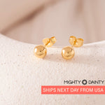 gold ball stud earrings