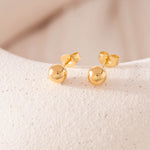 gold ball stud earrings