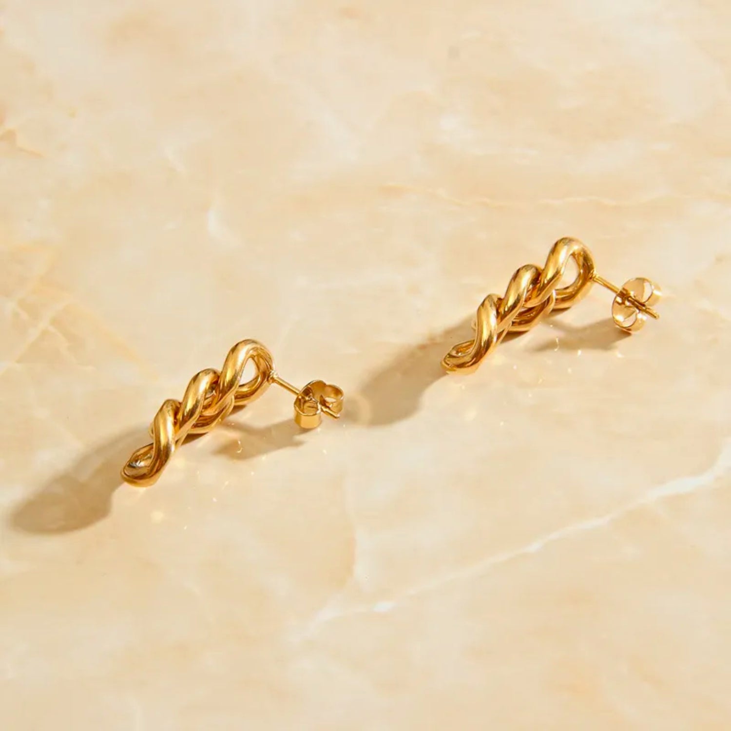 Three Link Chain Earrings