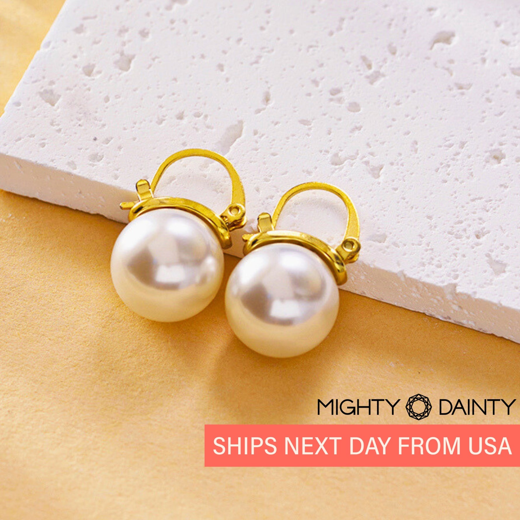 pearl stud earrings