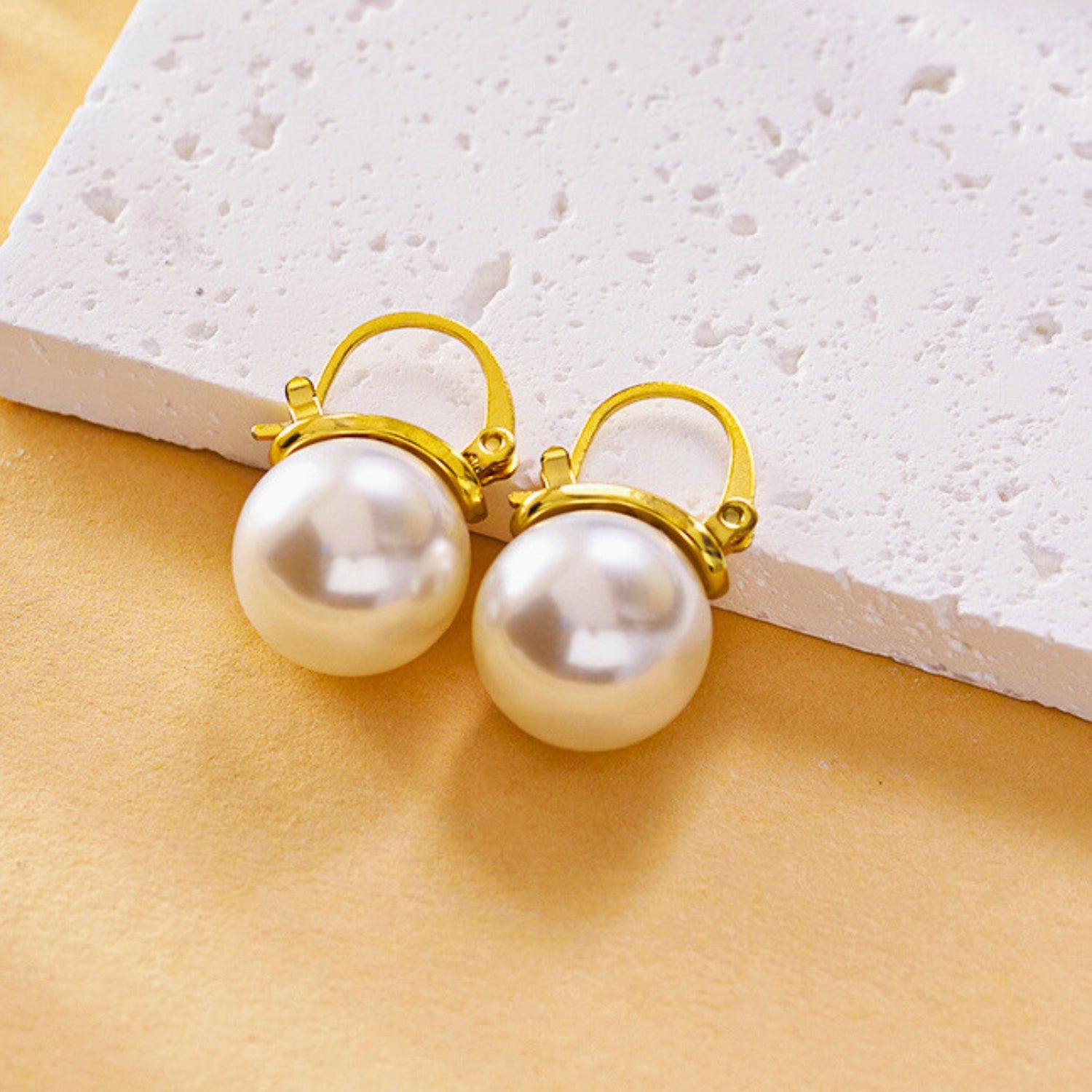 pearl stud earrings
