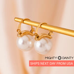 pearl stud earrings