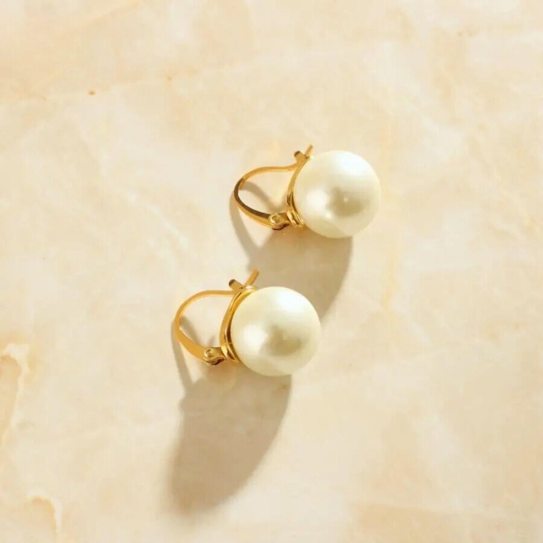 pearl stud earrings