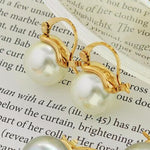 pearl stud earrings
