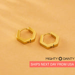 Polygon Hoop Earrings