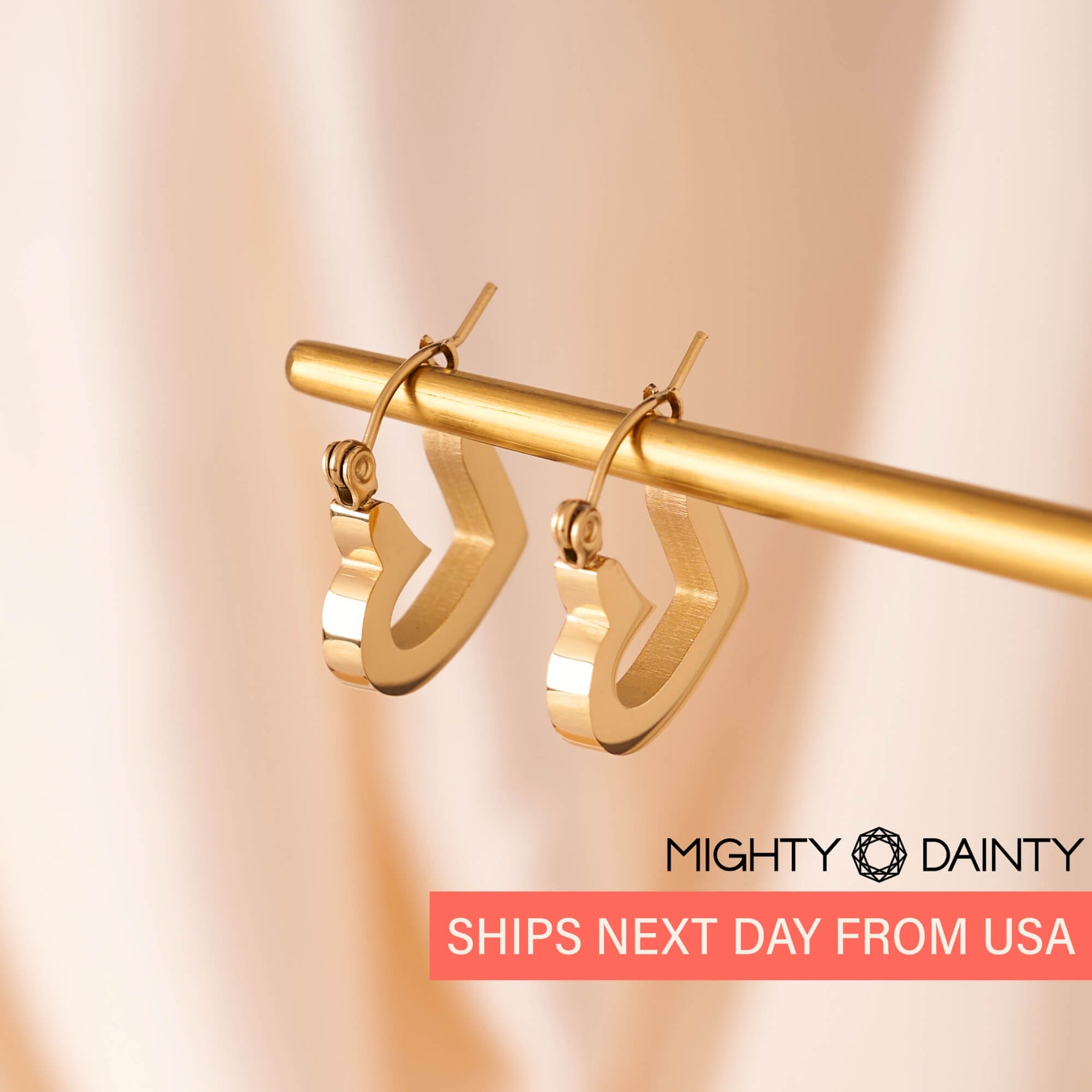 Heart Shape Hoop Earrings