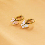 Butterfly Hoop Earrings