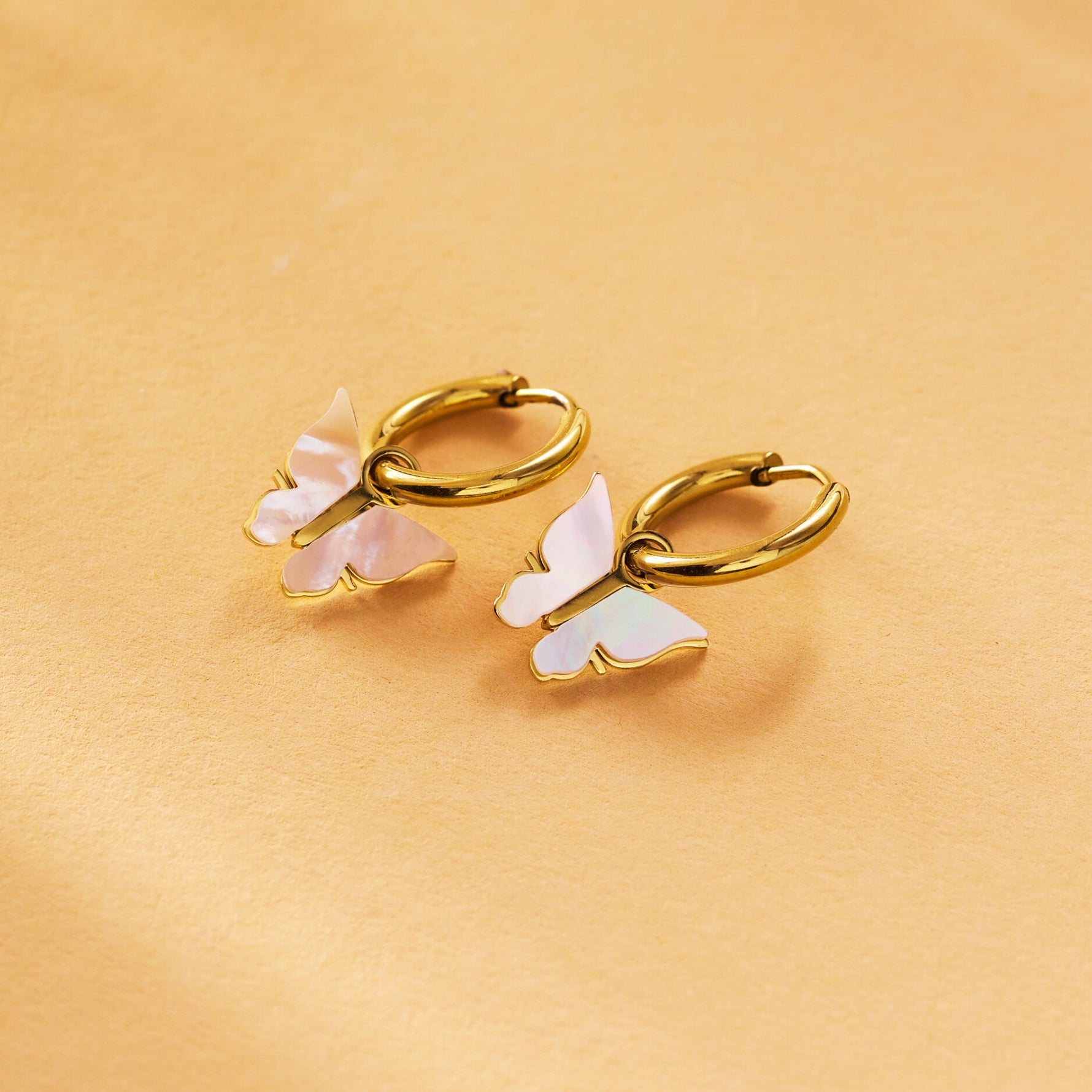 Butterfly Hoop Earrings
