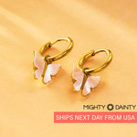 Butterfly Hoop Earrings