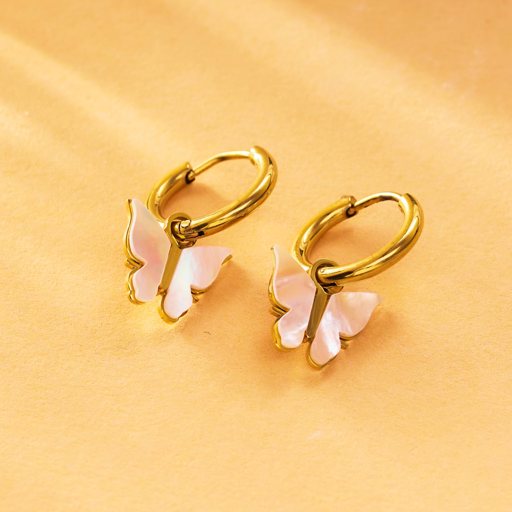 Butterfly Hoop Earrings