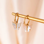 Butterfly Hoop Earrings