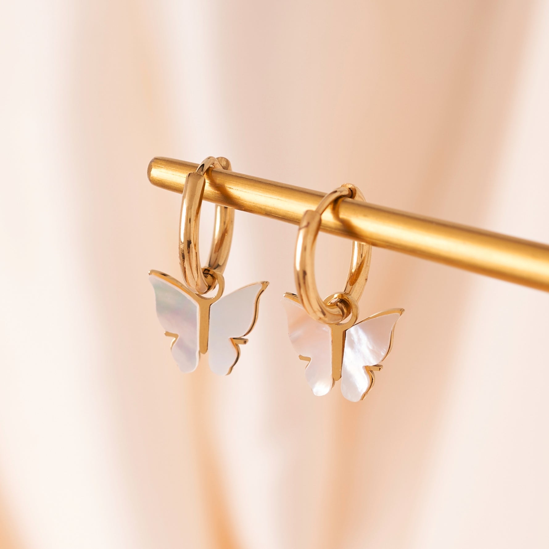 Butterfly Hoop Earrings