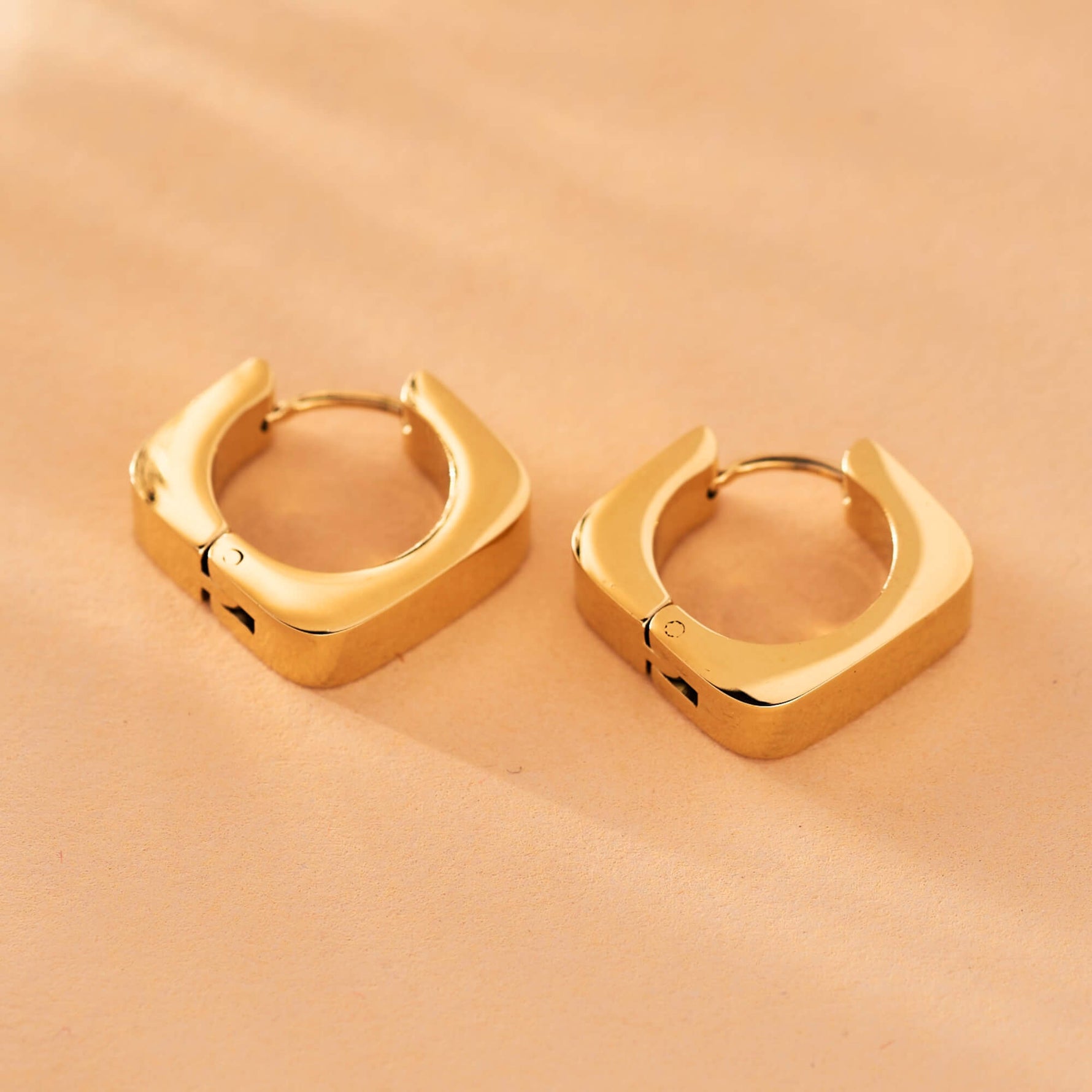 Square Huggie Hoop Earrings