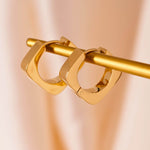 Square Huggie Hoop Earrings