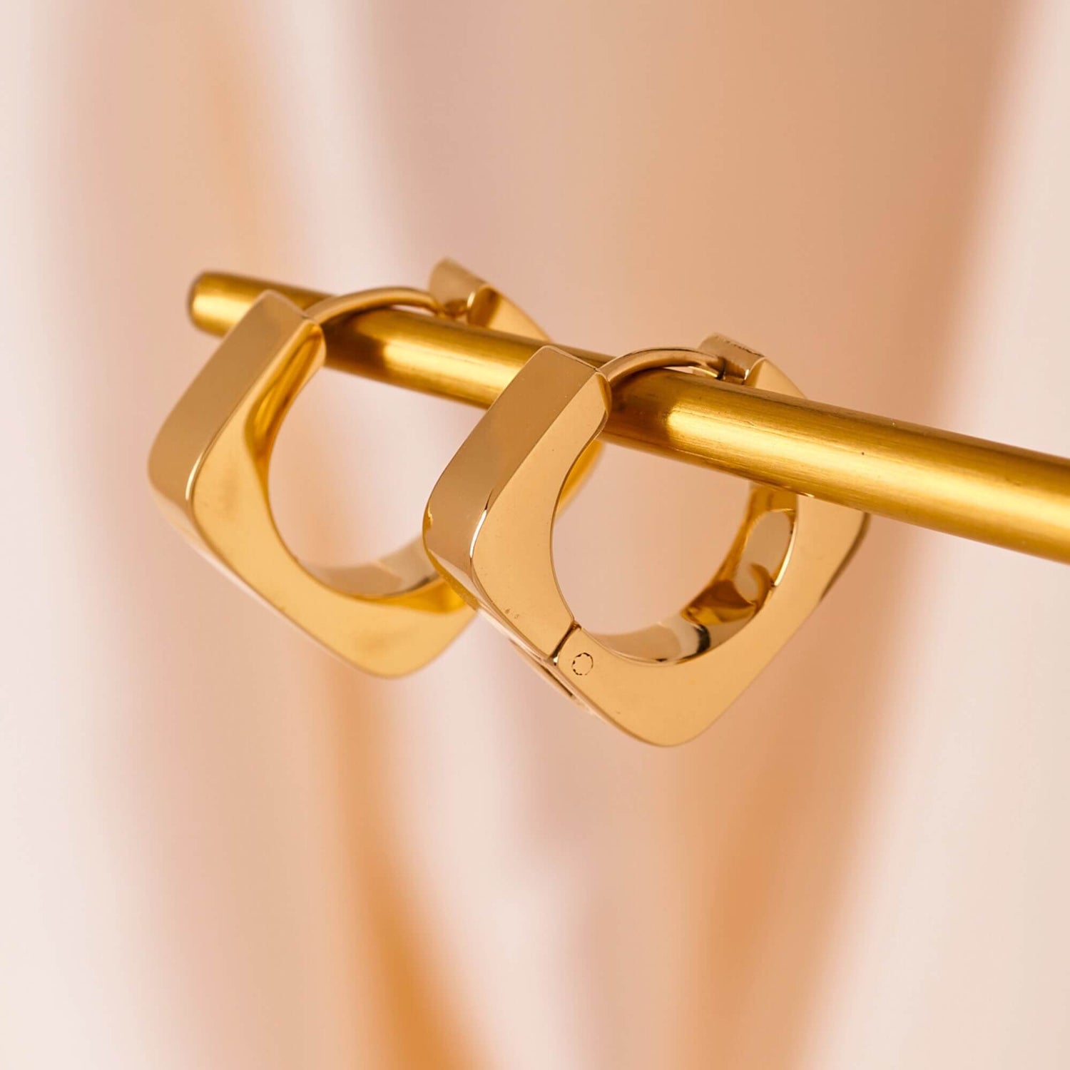 Square Huggie Hoop Earrings