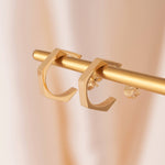 Hexogon Hoop Earrings
