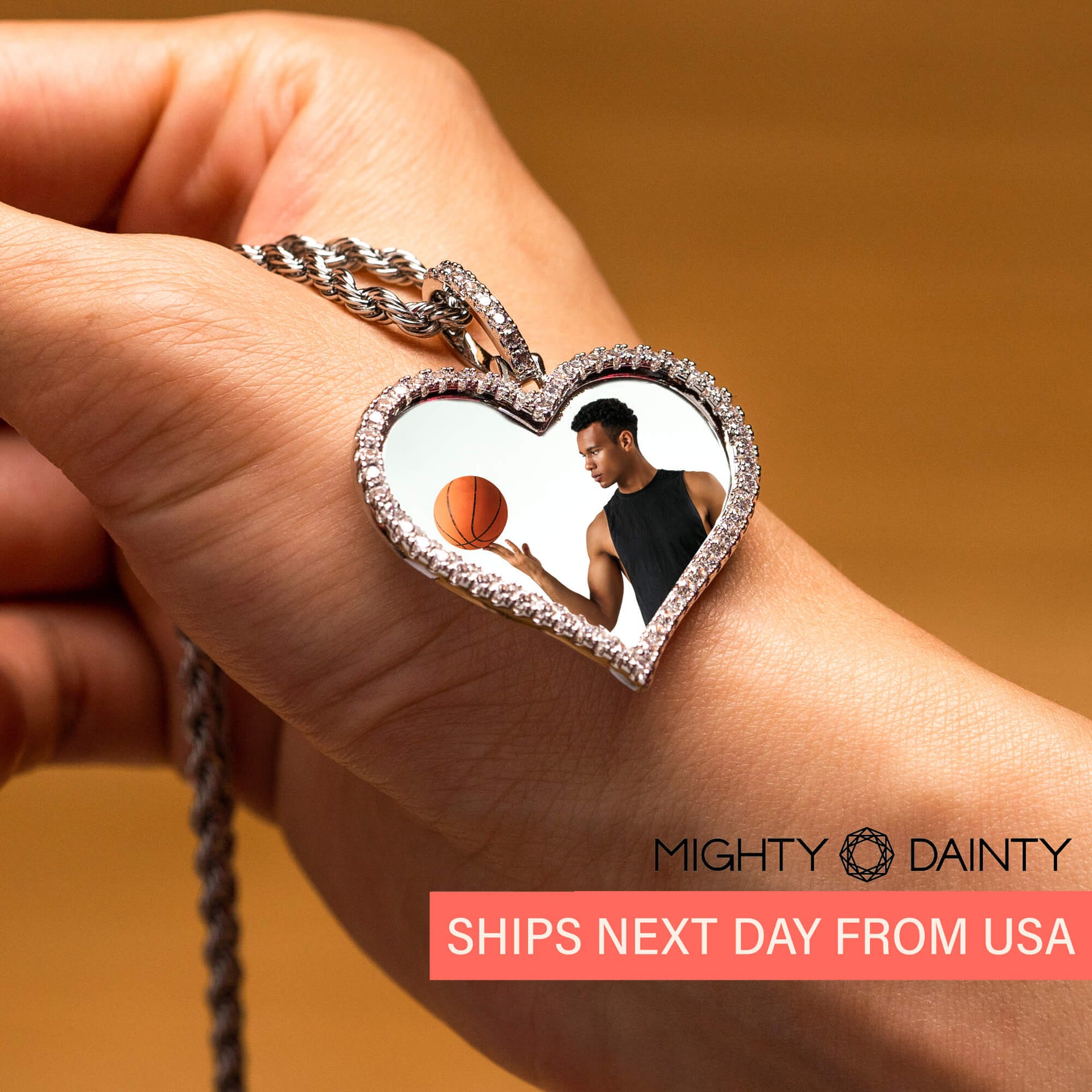 Heart-Shaped Diamond Medallion Pendant Necklace