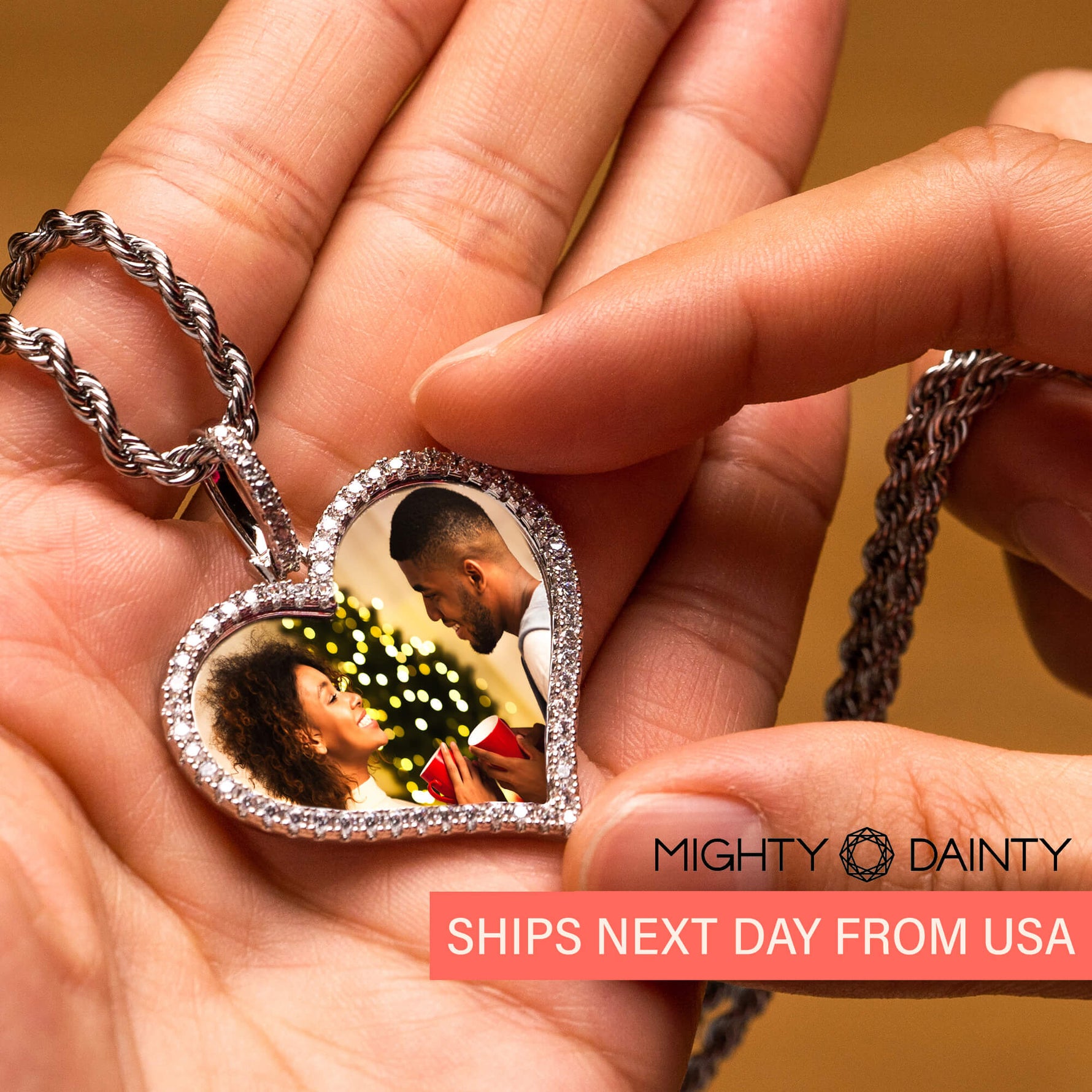 Heart-Shaped Diamond Medallion Pendant Necklace