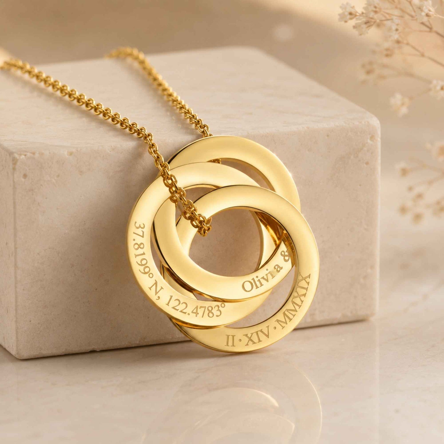 Eternity Circle Name Necklace