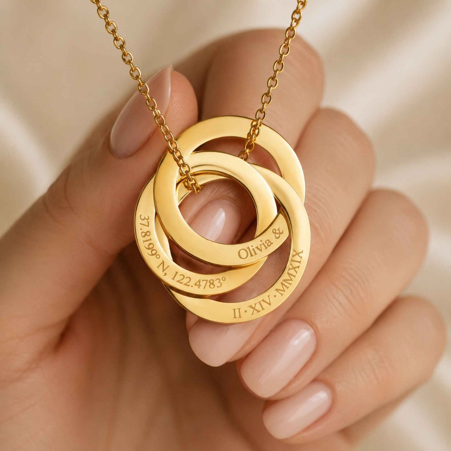 Eternity Circle Name Necklace