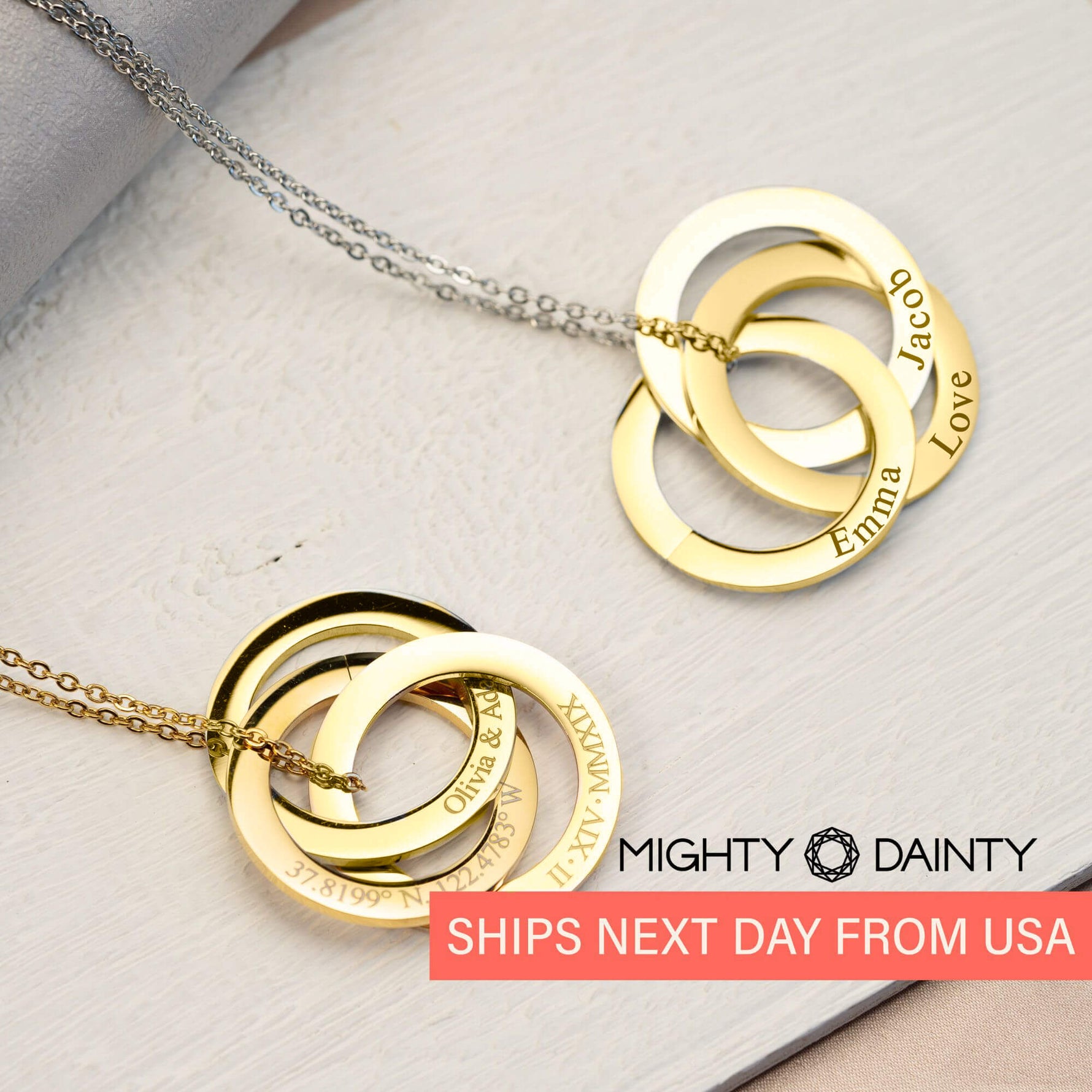 Eternity Circle Name Necklace