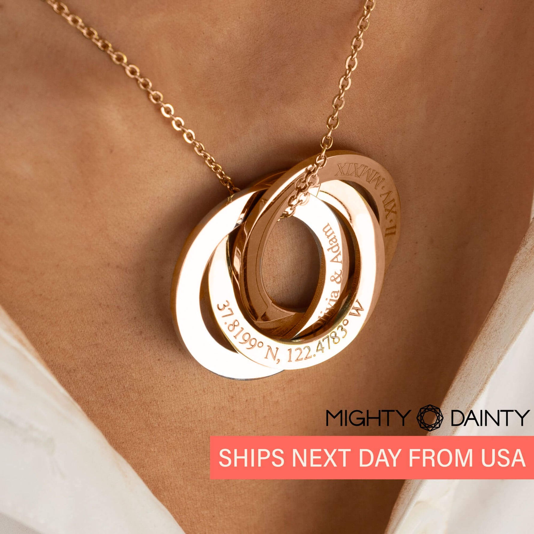 Eternity Circle Name Necklace