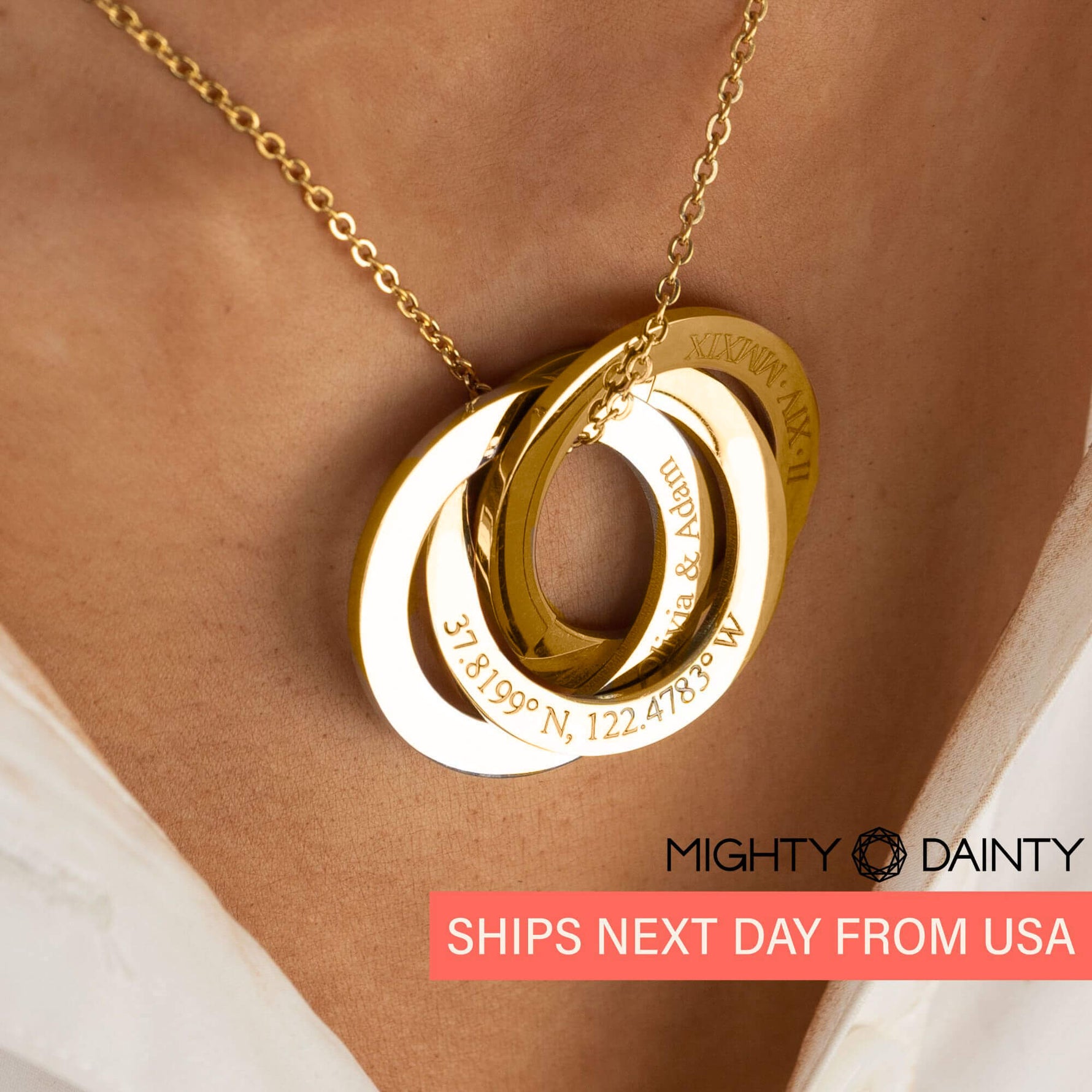 Eternity Circle Name Necklace