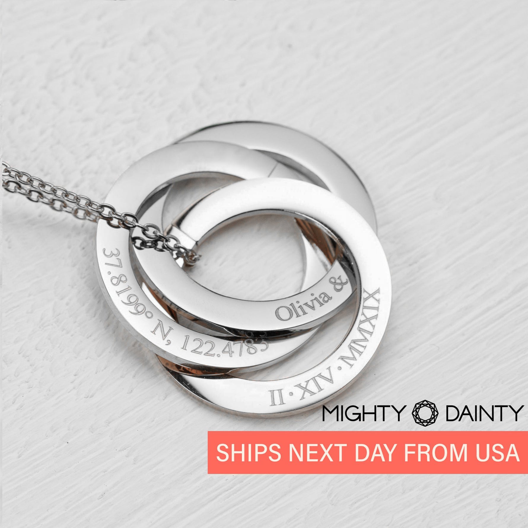 Eternity Circle Name Necklace