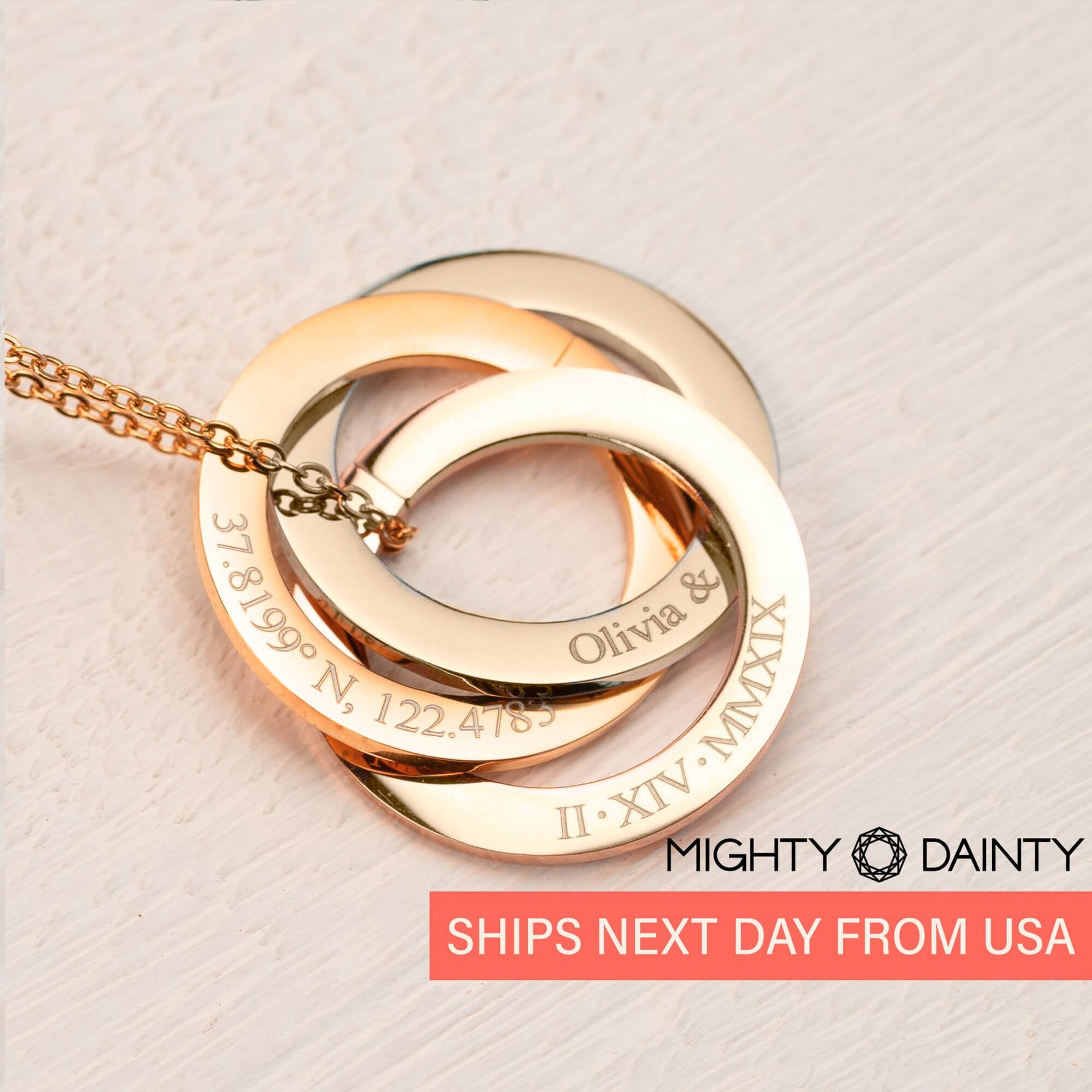 Eternity Circle Name Necklace