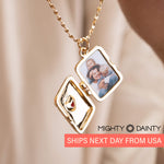 Red Heart Book Photo Necklace