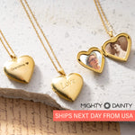 Love Heart Photo Necklace