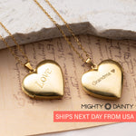 Love Heart Photo Necklace