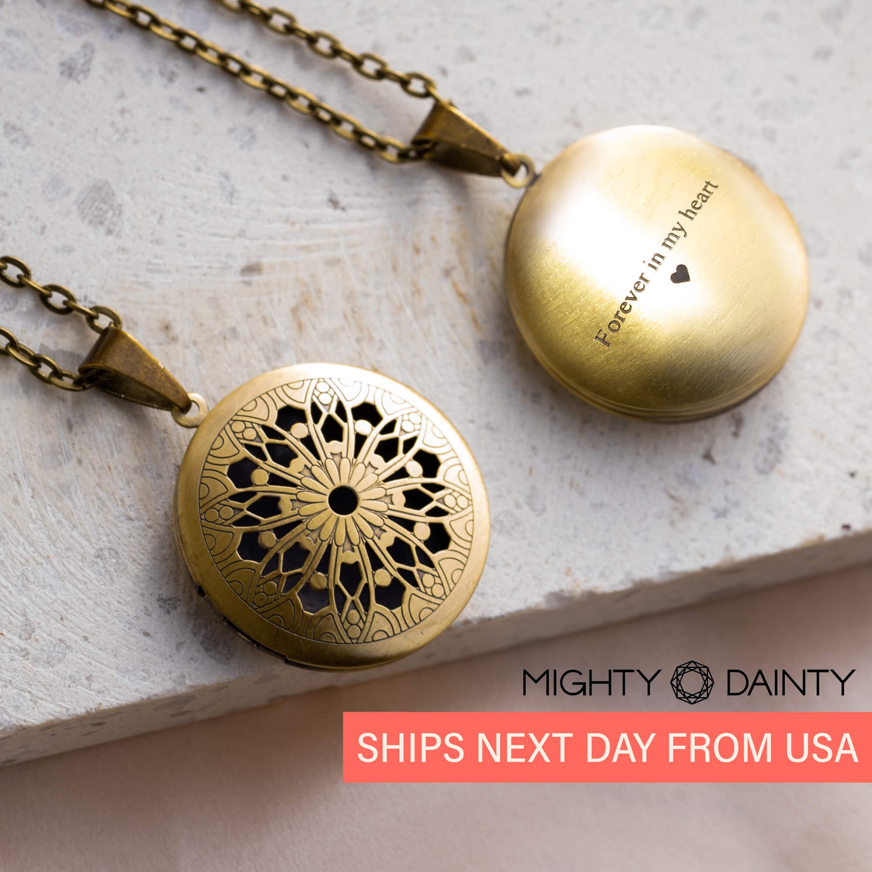 Vintage Medallion Photo Necklace