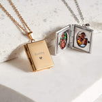 Retractable Book Photo Necklace