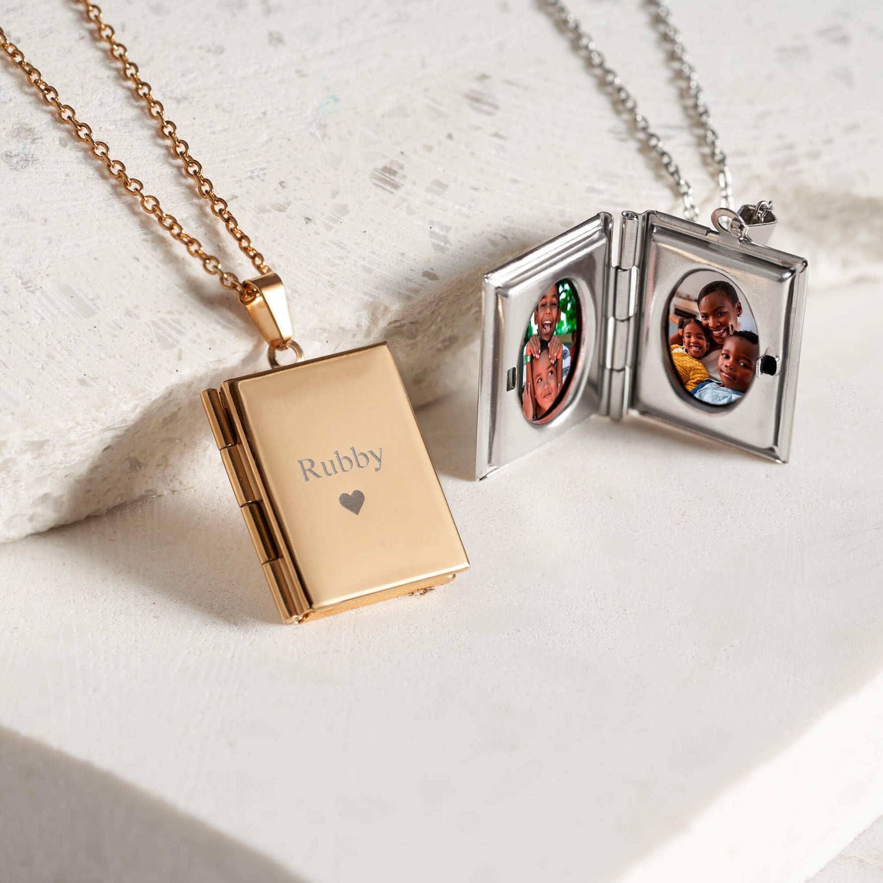 Retractable Book Photo Necklace