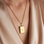 Retractable Book Photo Necklace