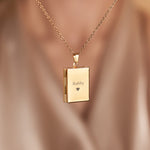Retractable Book Photo Necklace