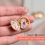 Golden Celestial Photo Locket Necklace