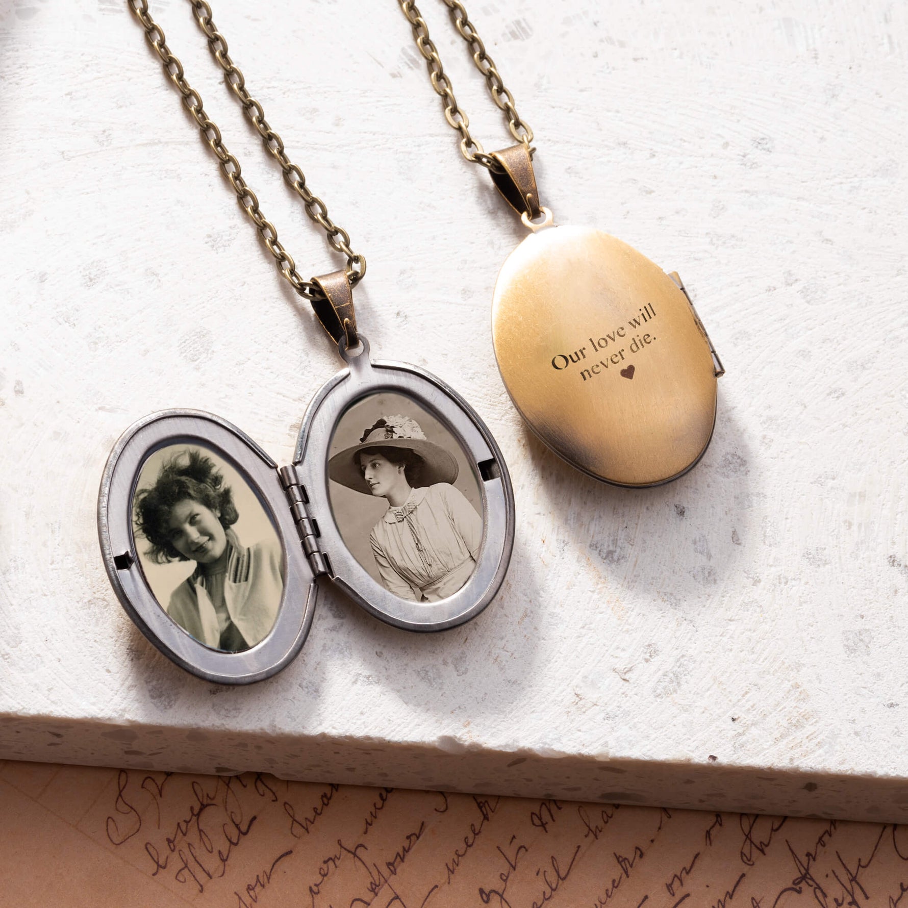 Vintage Oval Photo Necklace