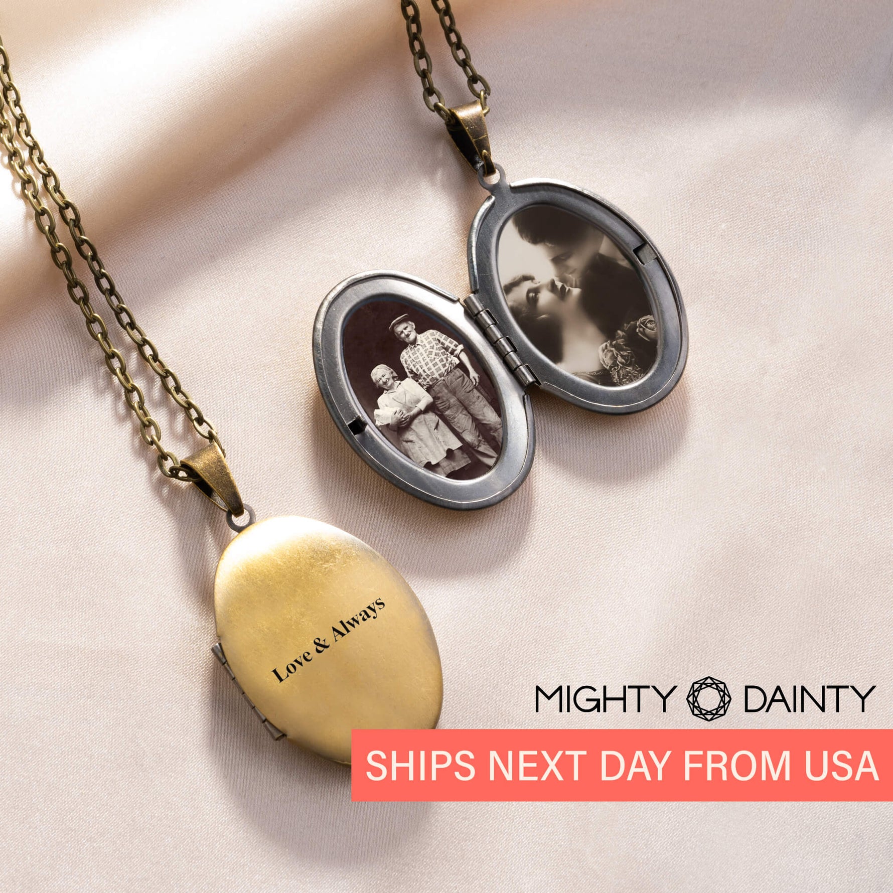 Vintage Oval Photo Necklace