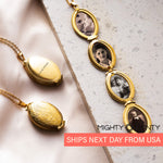 Vintage Four Photo Necklace