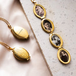 Vintage Four Photo Necklace