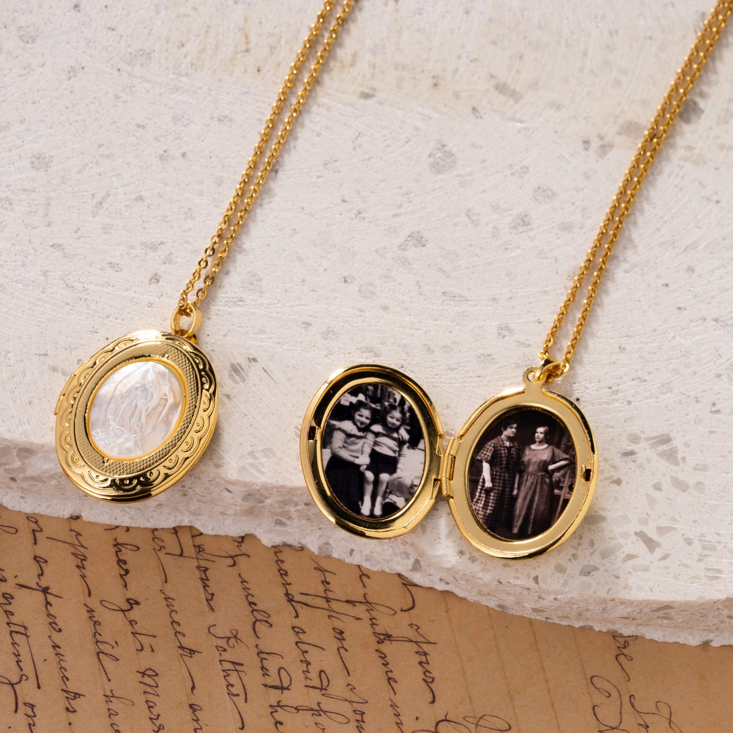 Virgin Mary Photo Necklace