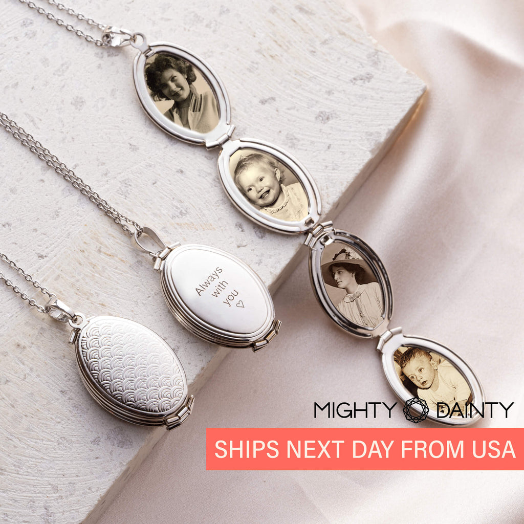 Vintage Silver Photo Necklace