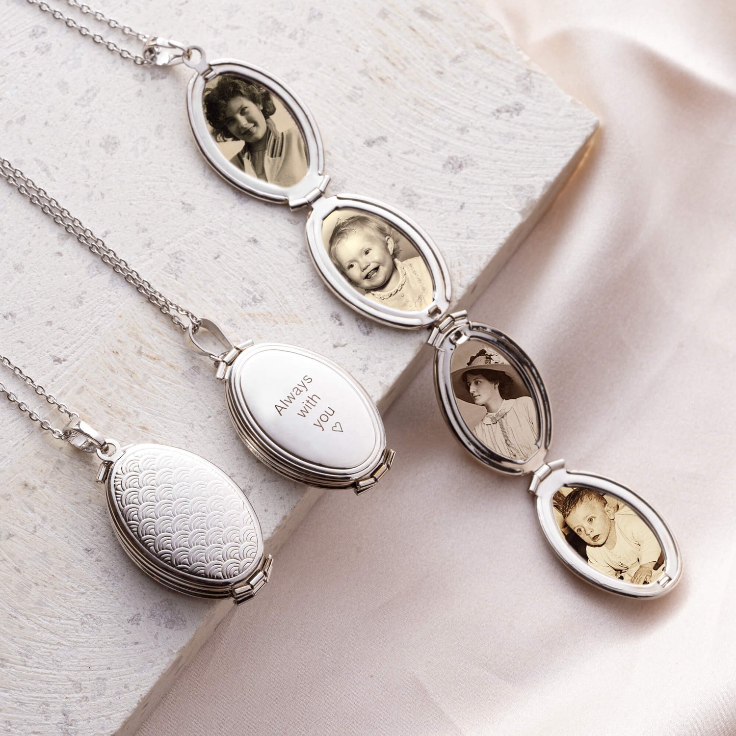 Vintage Silver Photo Necklace