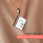 Gold-Silver Love Book Necklace