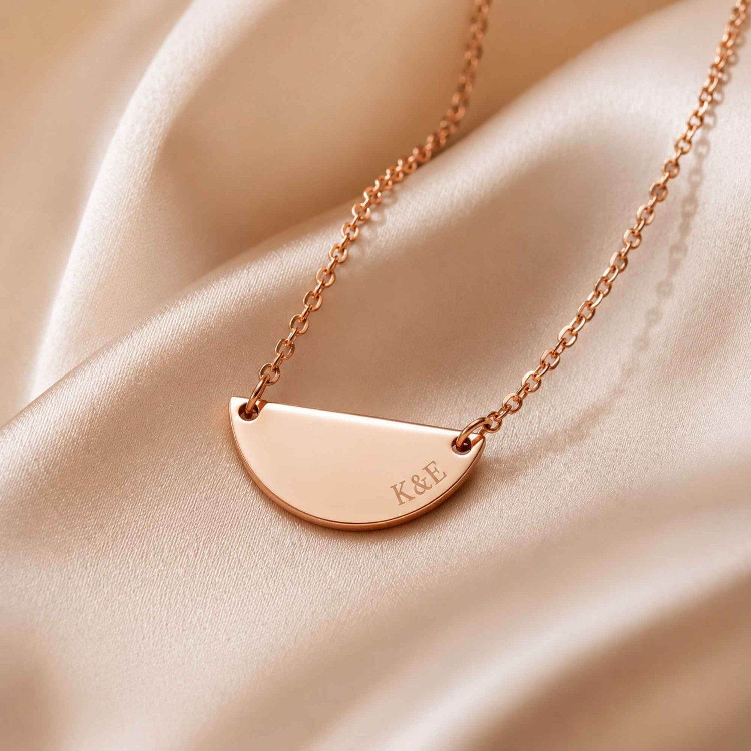 Half Moon Name Necklace