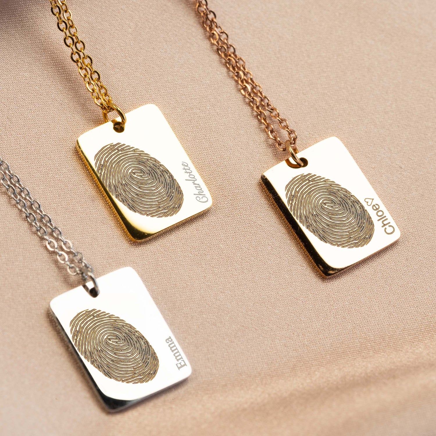 Modern Fingerprint Necklace