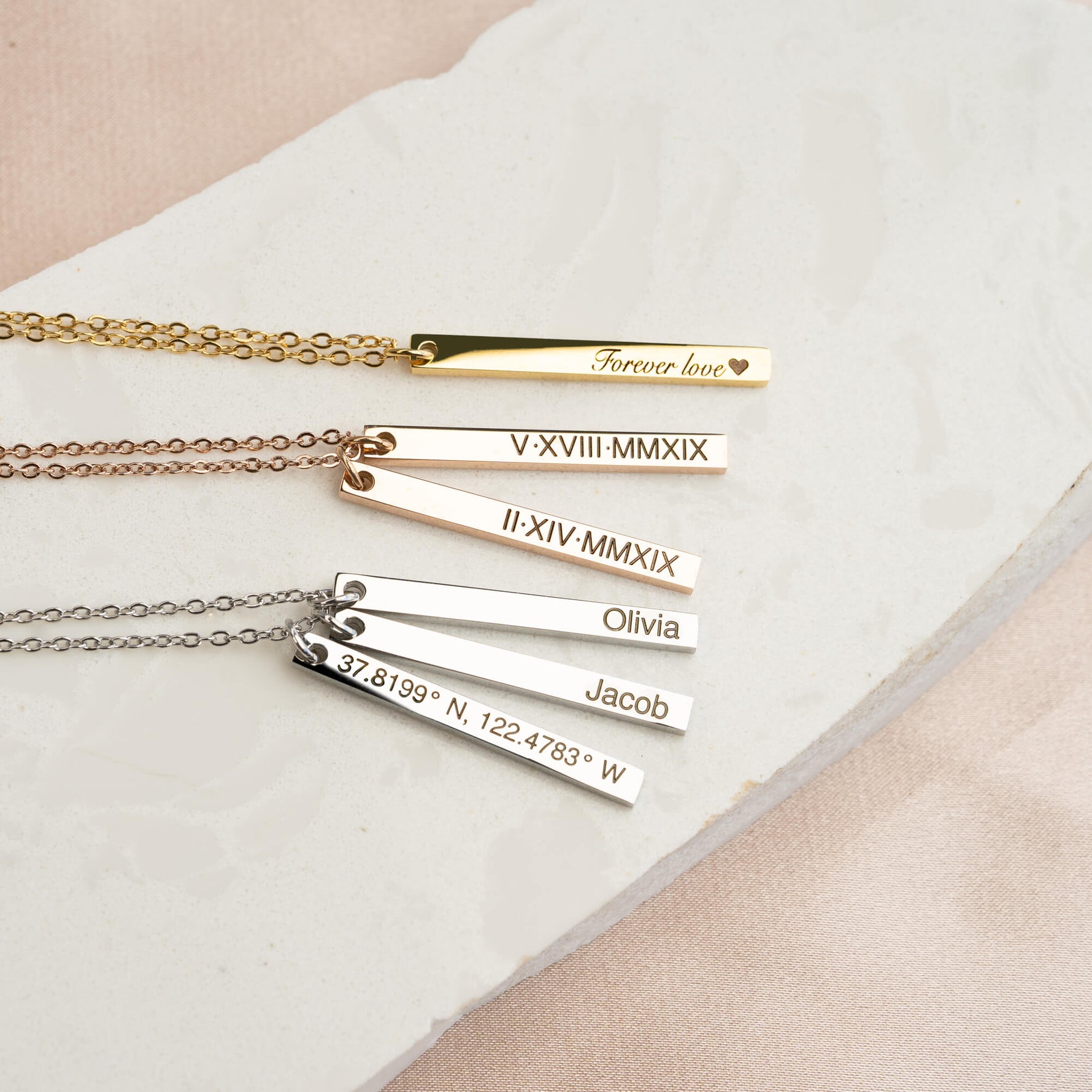 Vertical Name Necklace