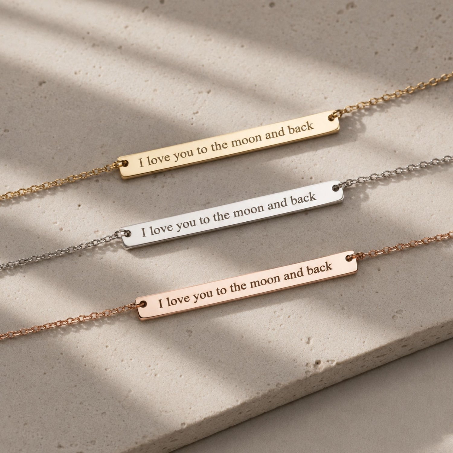 Skinny Long Bar Necklace